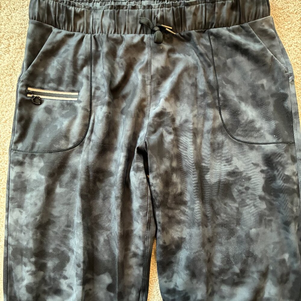 Women's Sport Joggers Sweatpants Black Gray - Picture 3 of 12